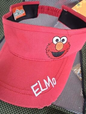 Sesame Street Red Elmo Embroidered Kids Sun Visor